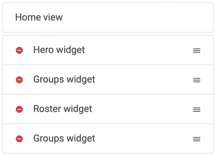Add multiple Group widgets Add multiple Group widgets