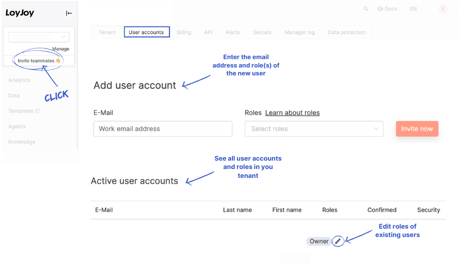 Invitations and Roles
