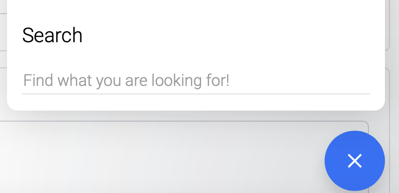 Search widget Search widget