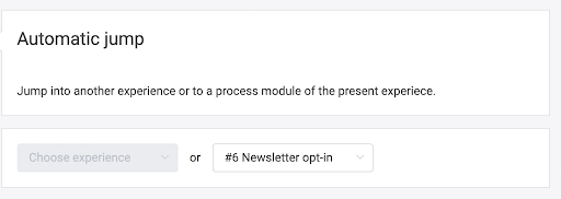 Condition at automatic jump