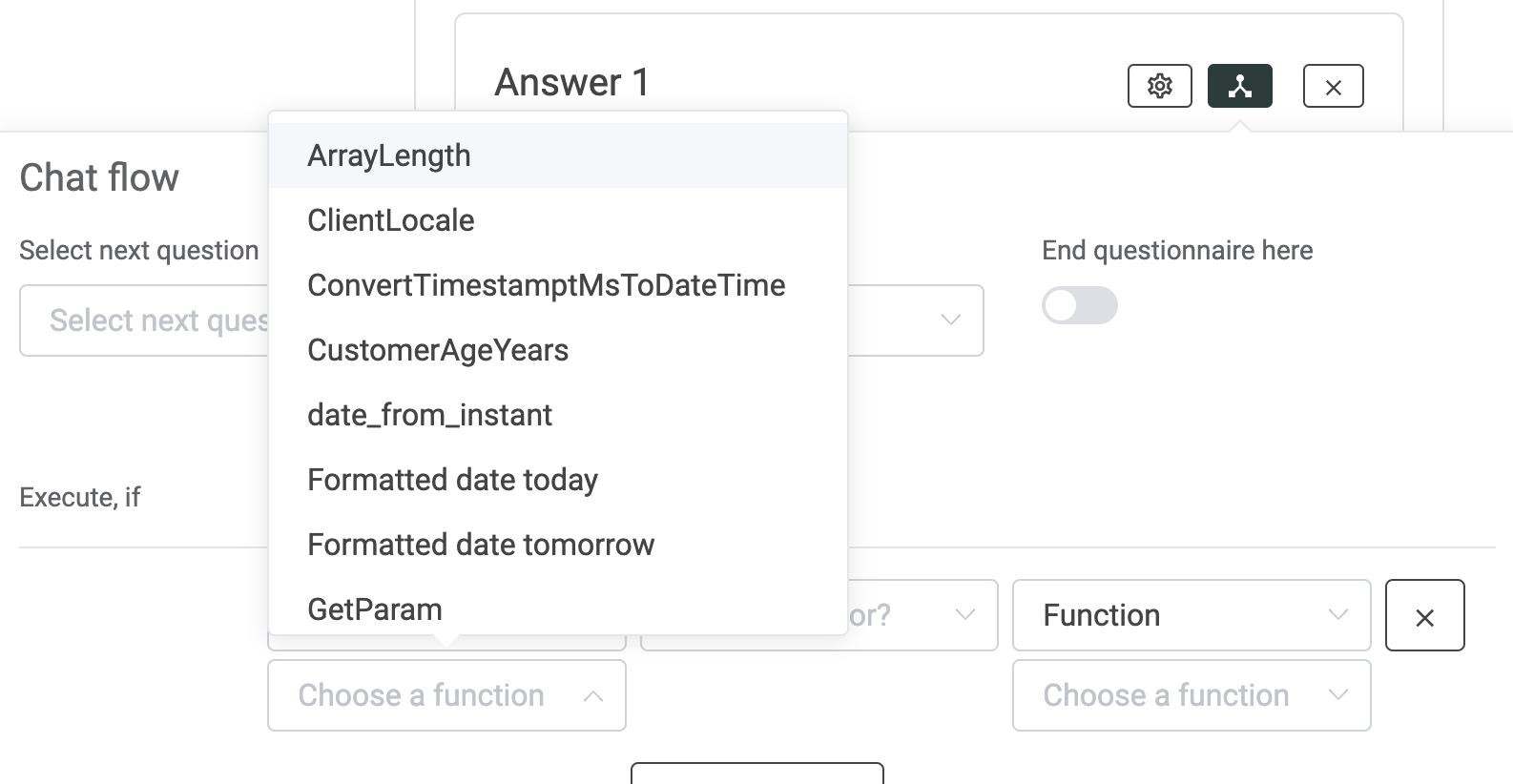 Condition in answer Condition in answer