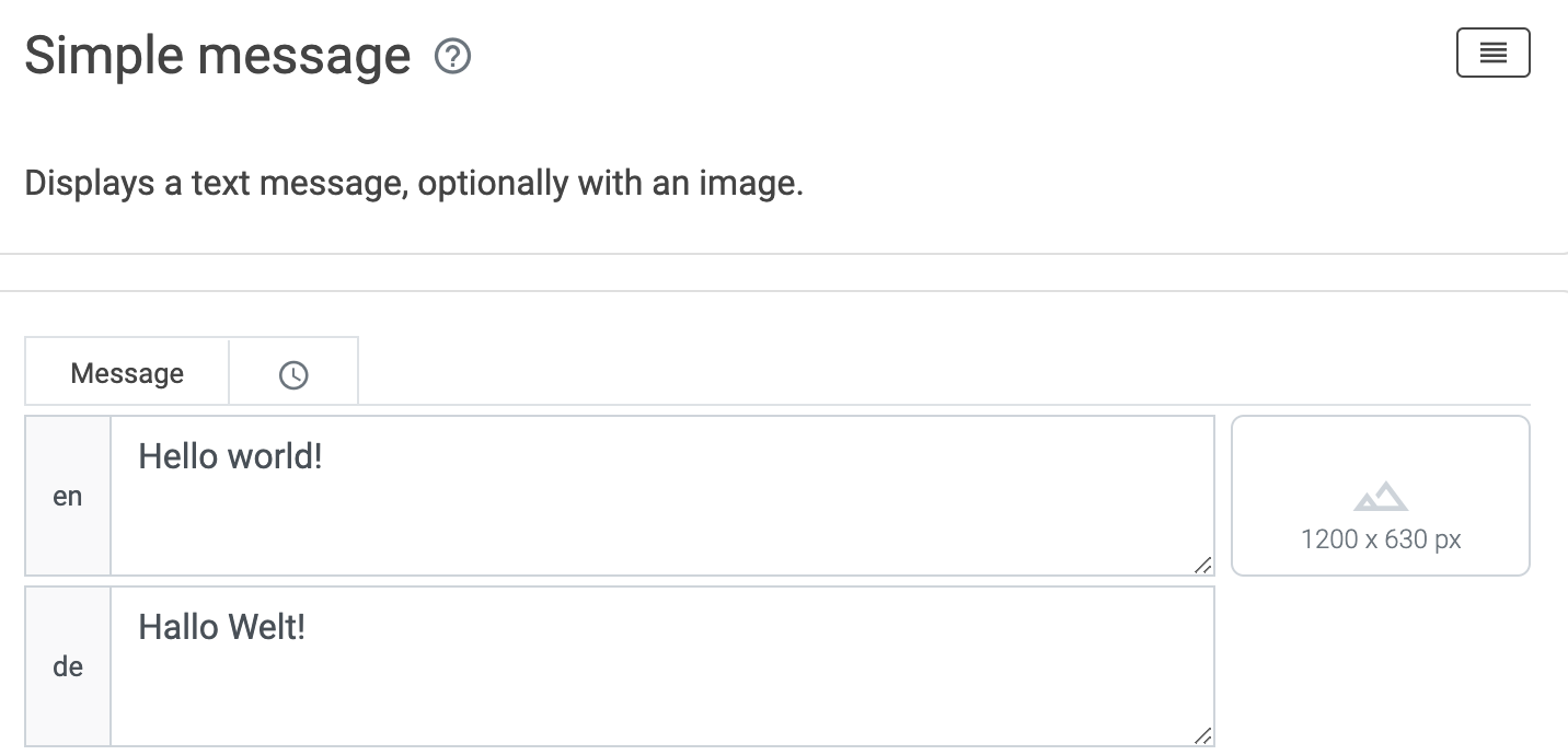Language example text