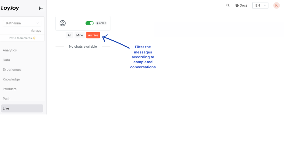 Archived conversation live_archive