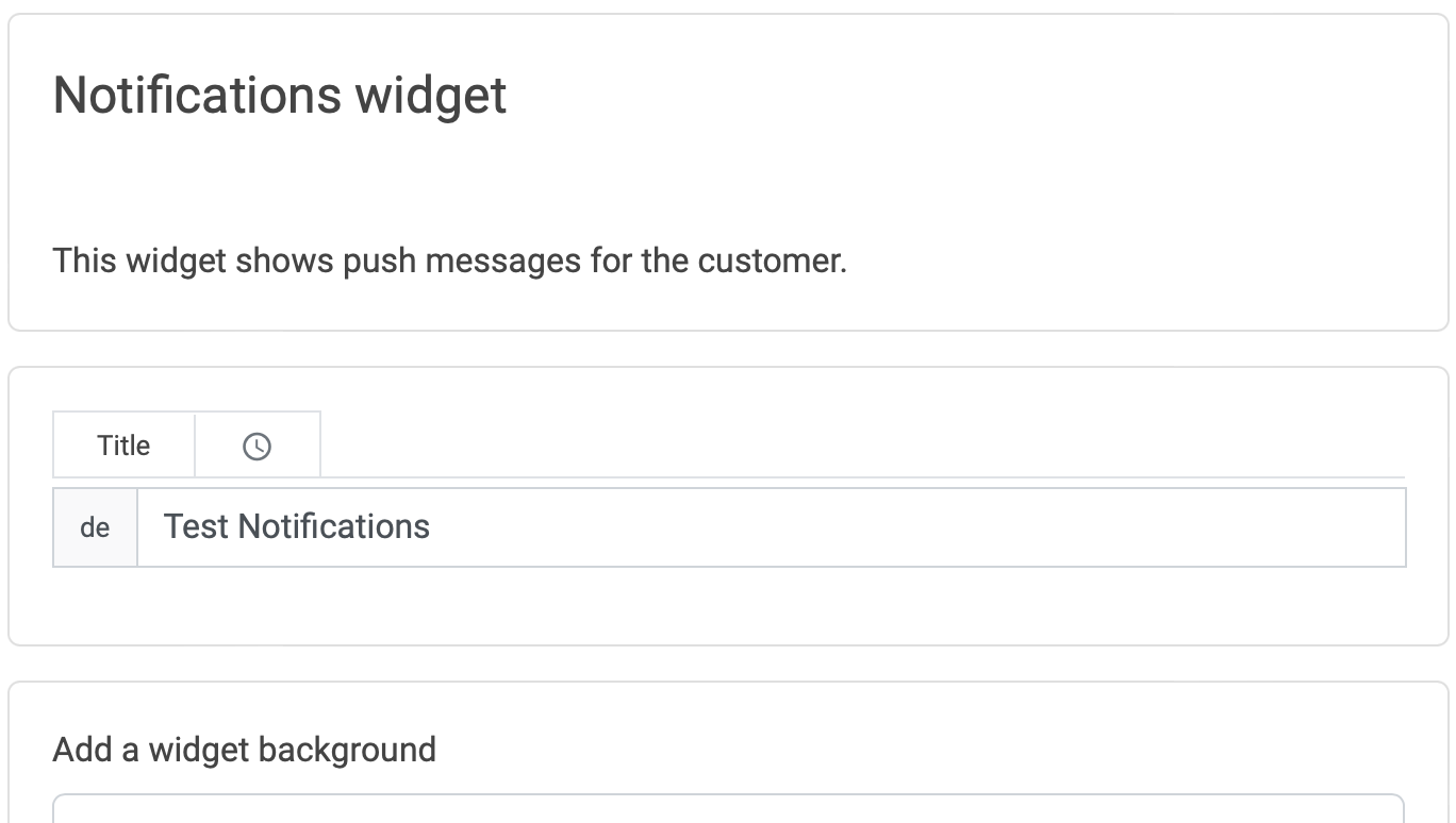 Notification Widget Notification Widget