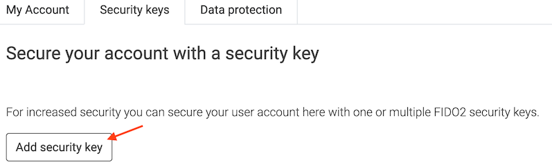 Security keys Security keys